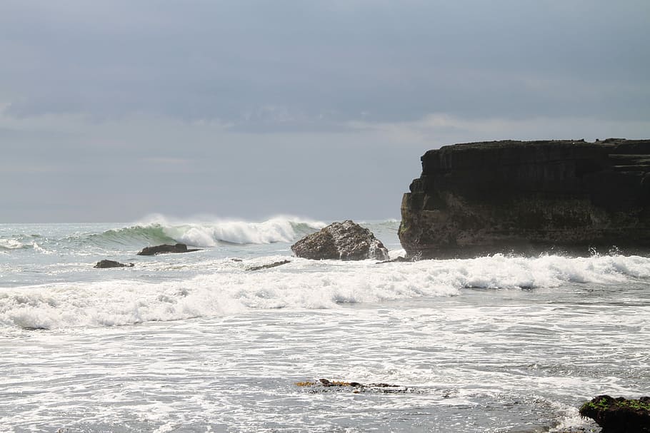 water, sea, wave, coast, ocean, beach, nature, no one, surf HD wallpaper