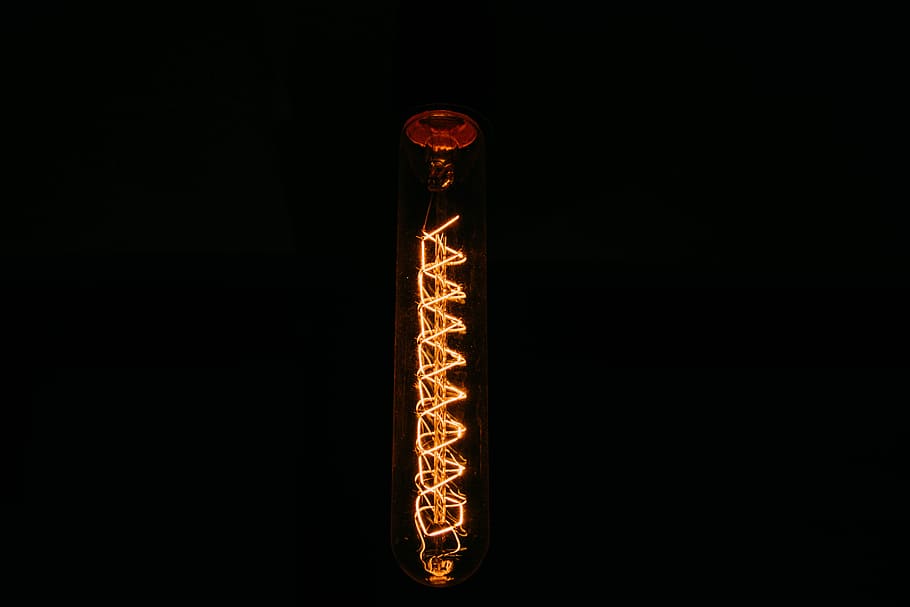 light bulb photography, lamp turned-on, helix, spiral, electricity HD wallpaper