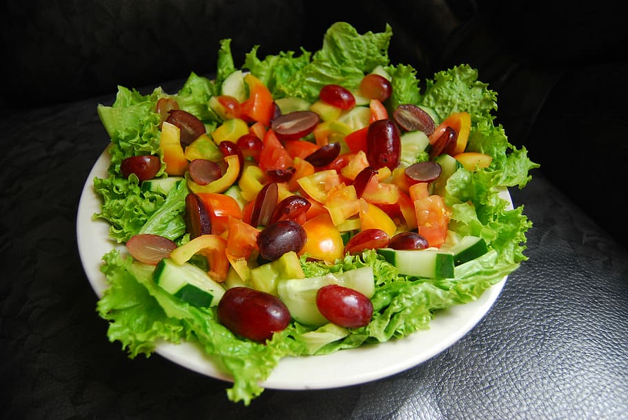Salad, Green, Healthy, Food, Lettuce, vegetable, appetizer, HD wallpaper