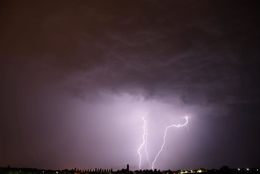france, thunderstorms, lightning, cloud - sky, power in nature HD wallpaper