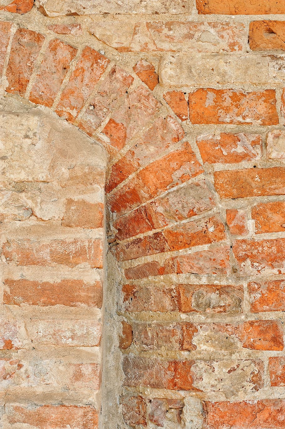 wall, bricks, building, plaster, texture, paint, architecture HD wallpaper