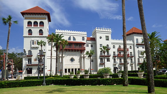 st augustine, florida, architecture, historic, casa monica HD wallpaper