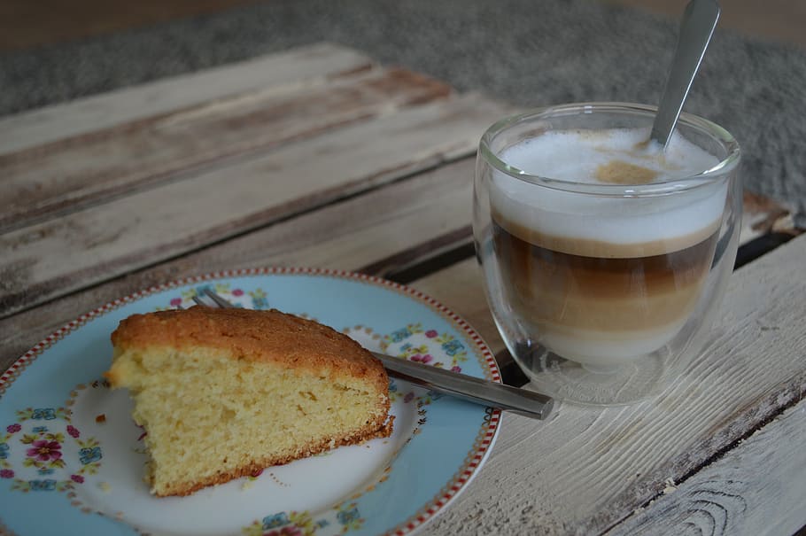 cameron, cappuccino, double, cake, bodum, glass, strata, milk HD wallpaper