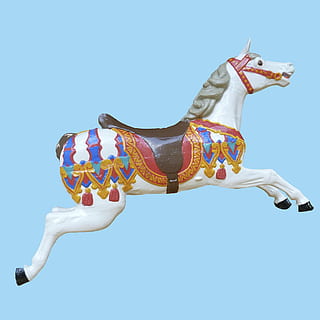 white and brown horse vector art, carousel, fair, ride, fun HD wallpaper
