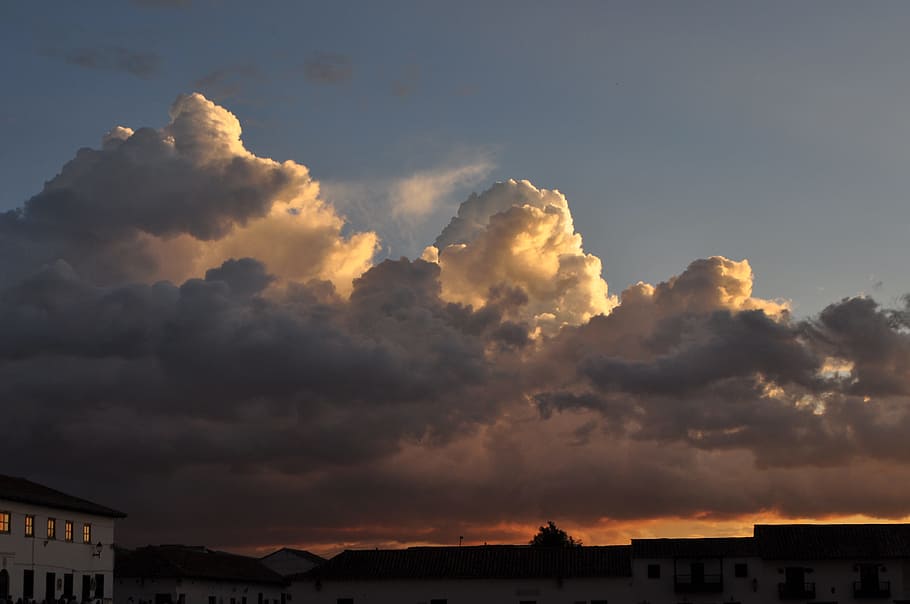 Sunset, Clouds, Sunlight, sky, sky clouds, architecture, built structure HD wallpaper