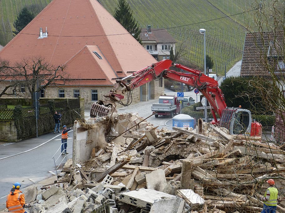Home, Demolition, Work, Excavators, site, industry, no people HD wallpaper