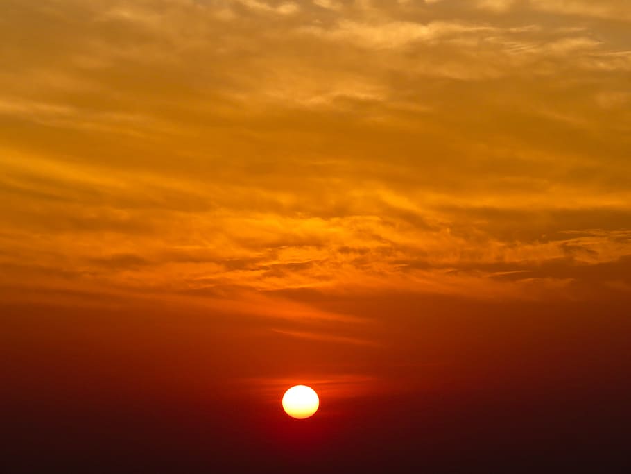 Sunrise, Sunset, Sunshine, sky, clouds, city sunset, mountain sunset HD wallpaper