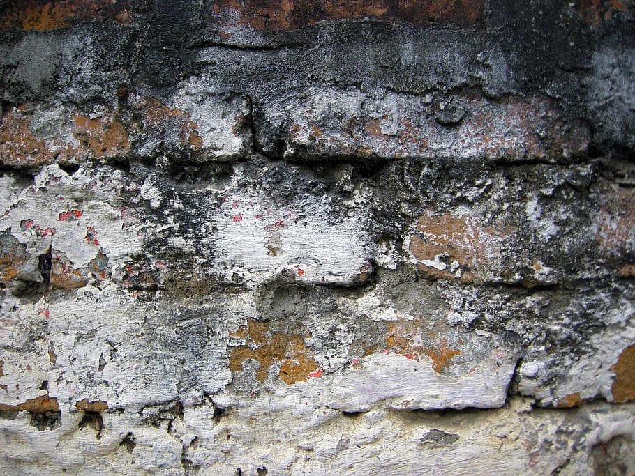 old brick, aged, wall, texture, grunge, concrete, rough, backdrop HD wallpaper
