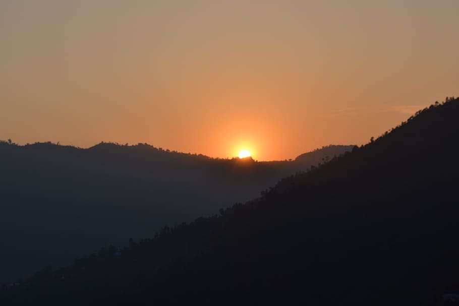 sunset, nepal, pokhara, sky, beauty in nature, scenics - nature HD wallpaper