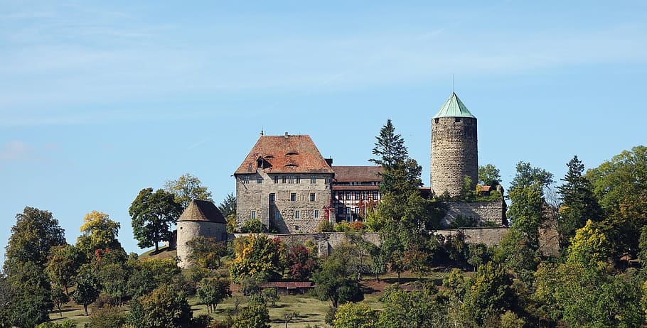 Bavaria, Germany, Autumn, Fall, Castle, buildings, architecture HD wallpaper