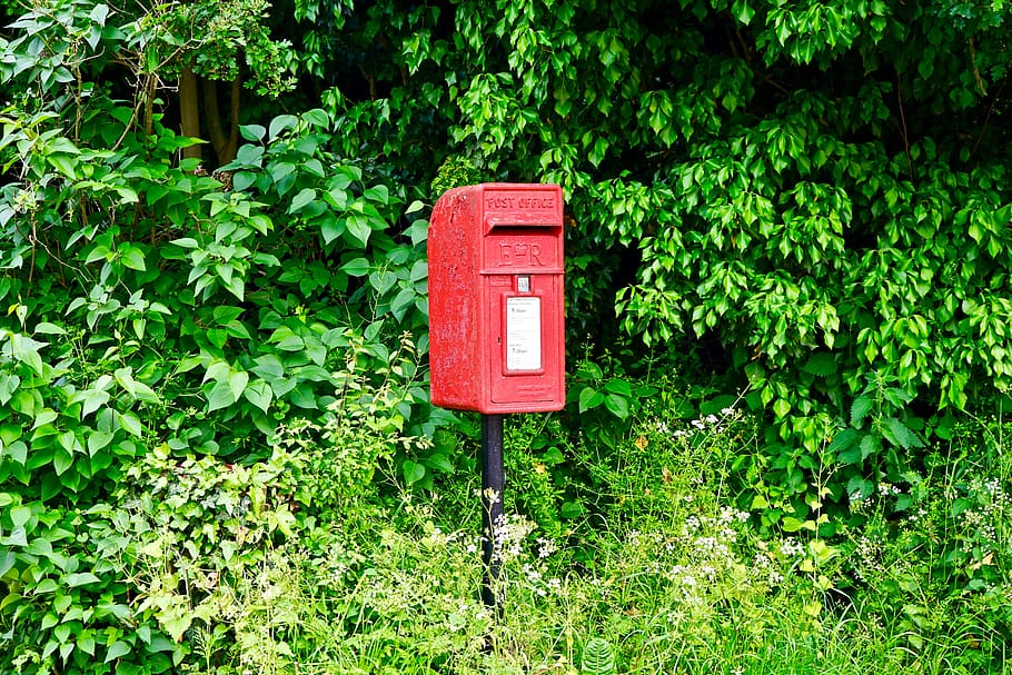 post box, red, delivery, mail, letter, postbox, mailbox, postal