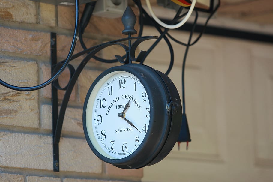 clock, station clock, time, dial, nostalgic, central station HD wallpaper
