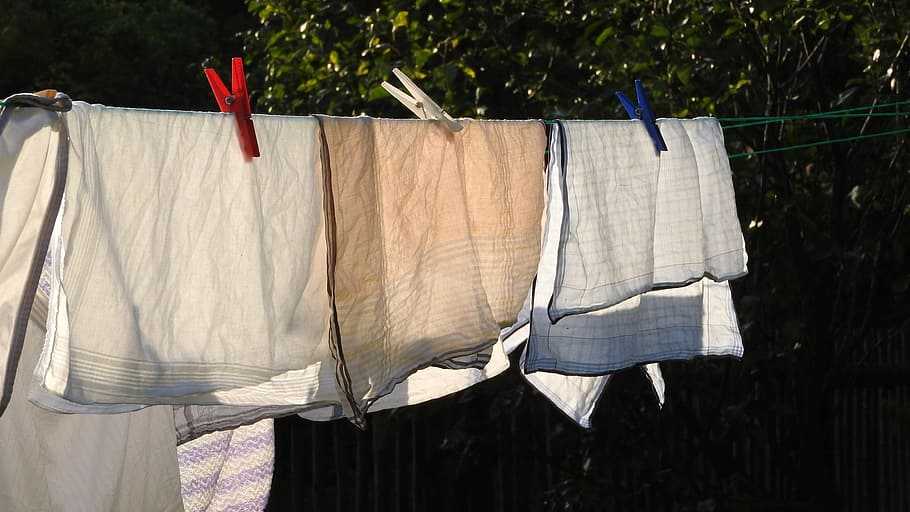 clothesline, funny, washed linen, large laundry, drying clothes