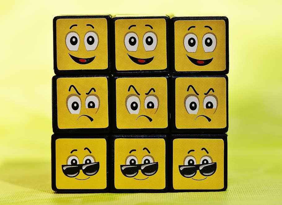 cube, smilies, various, funny, feelings, emoticon, mood, emotion HD wallpaper