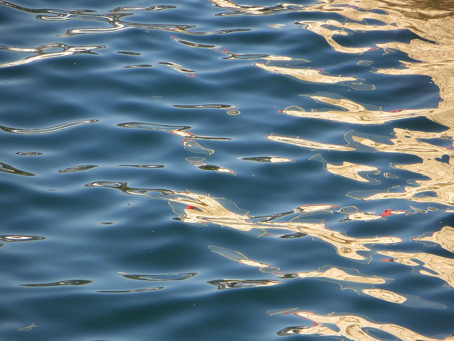 closeup photo of body of water, reflections, landscape, sea, calm, HD wallpaper