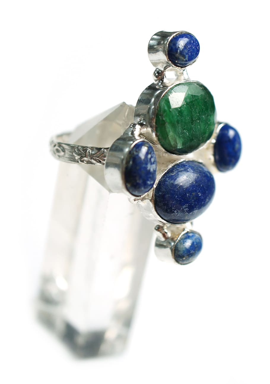 Lapis, Emerald, Ring, Stone, Gem, gemstone, crystal, point HD wallpaper