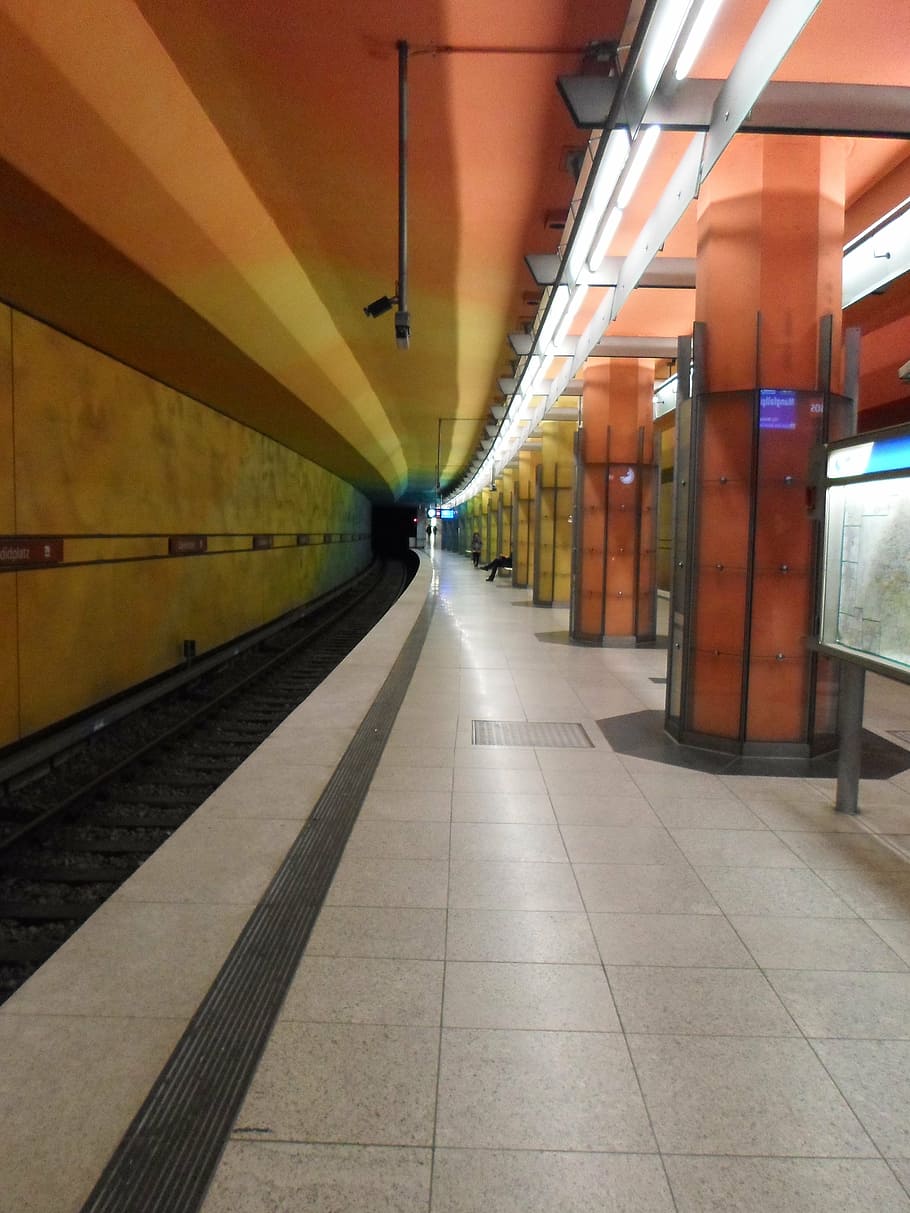 metro, munich, platform, architecture, the way forward, direction HD wallpaper