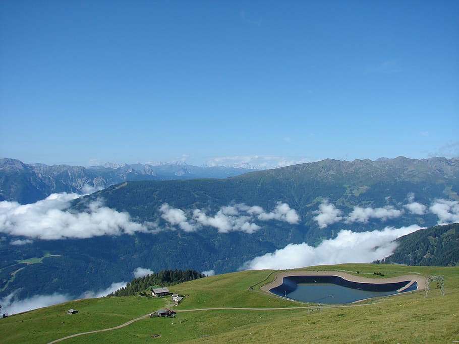 lienz, bergsee, mountains, nature, landscape, summer, scenics HD wallpaper