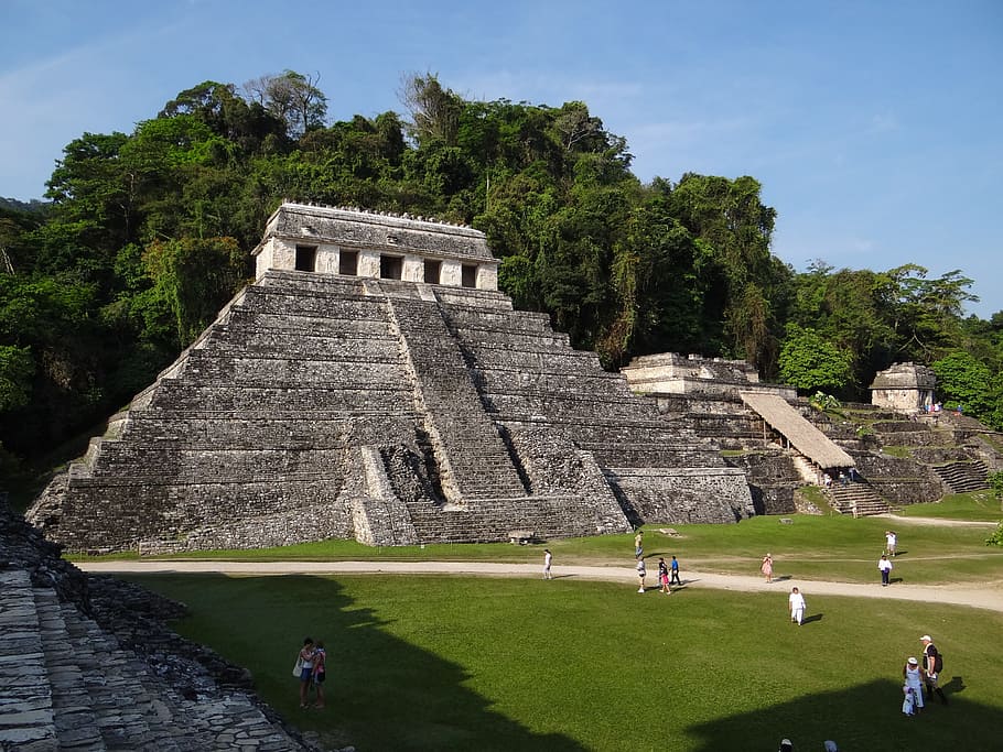 step pyramid of Mayan Ancient ruin, Mexico, Temple, stone, mexican, HD wallpaper