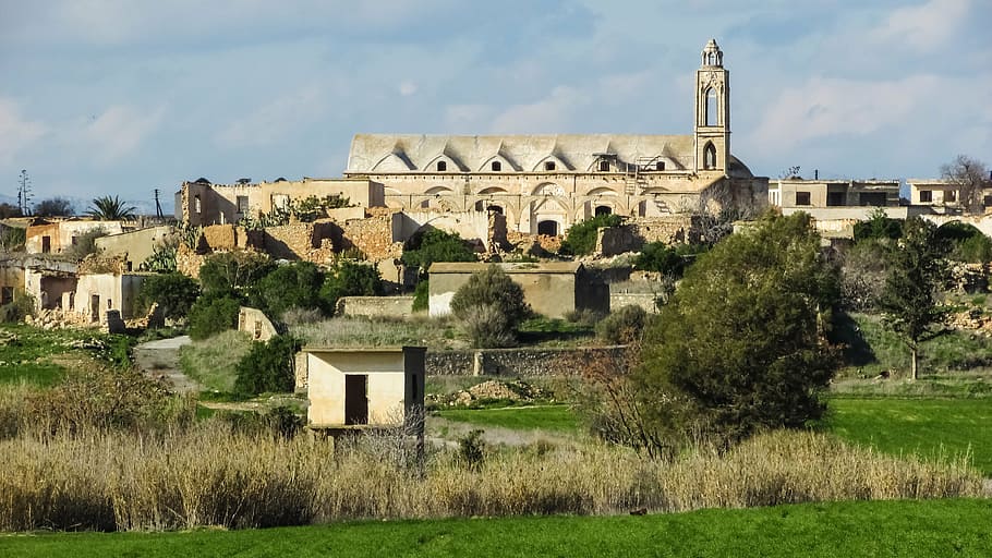cyprus, achna, ghost town, occupied, refugees, architecture HD wallpaper