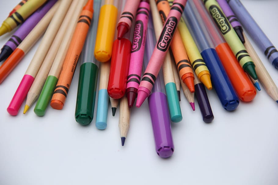 Colorful Crayons On A Sheet Of Lined Paper Education Background Stock  Photo Picture And Royalty Free Image Image 7262095