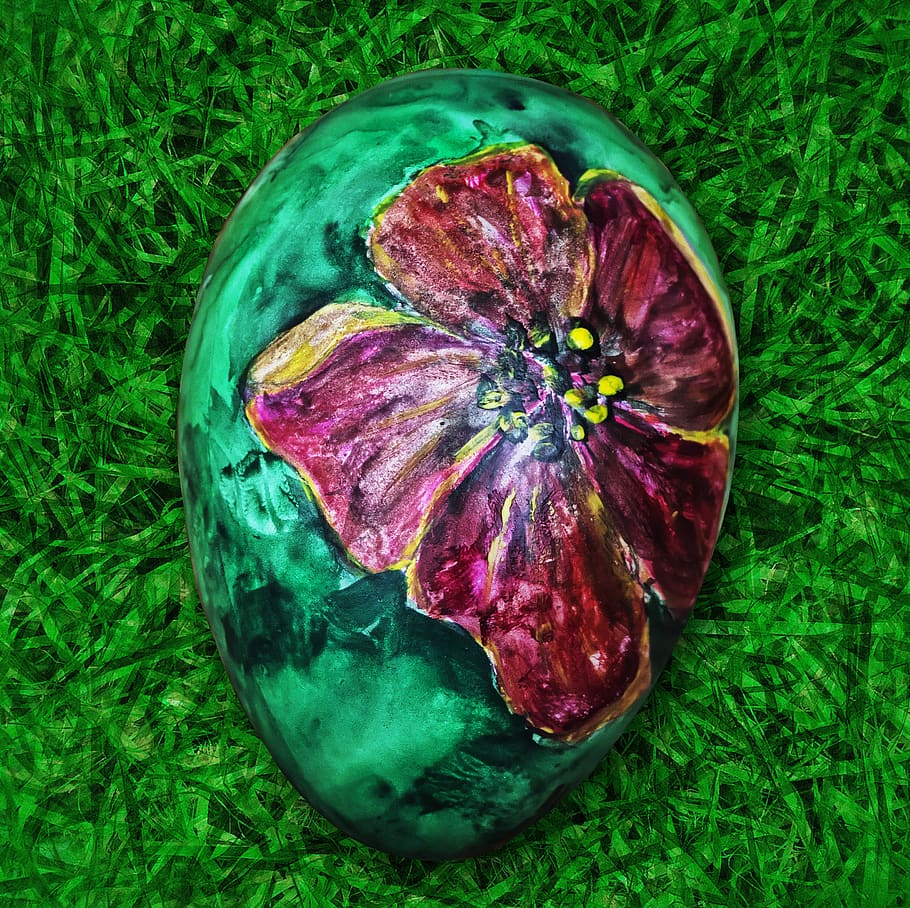 easter decoration, easter egg, easter grass egg, colorful egg HD wallpaper