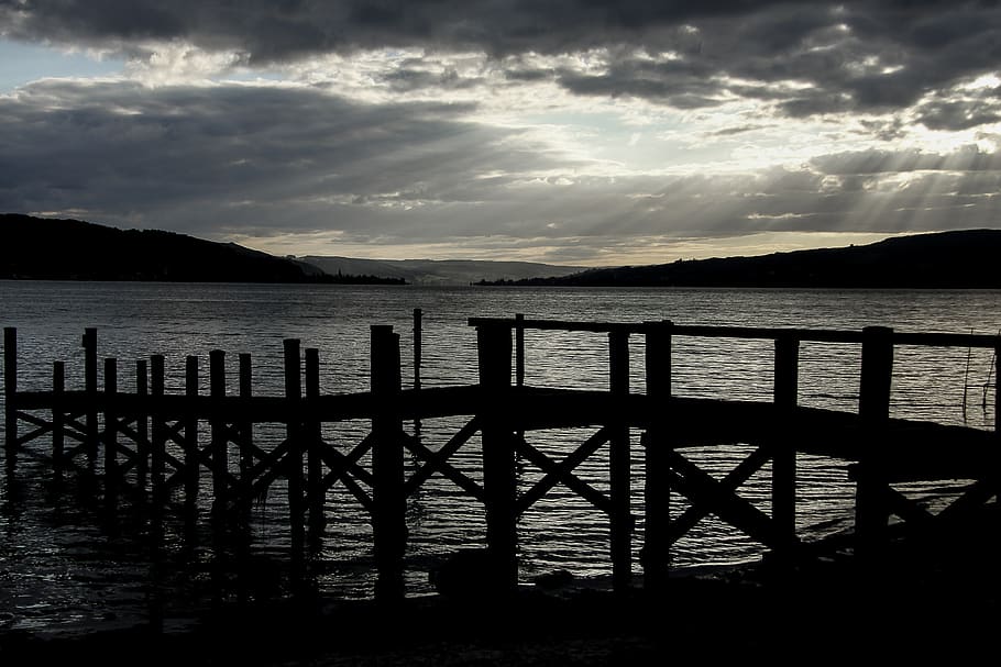 clouds, water, web, lake, sky, cloud - sky, tranquil scene HD wallpaper