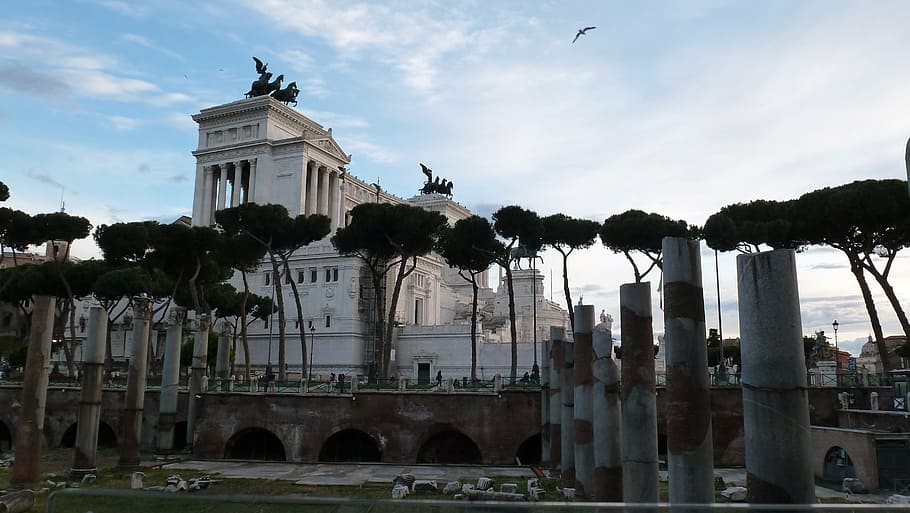 rome, architecture, pie, built structure, sky, building exterior HD wallpaper
