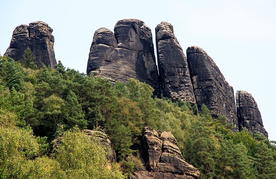 elbe, elbe valley, nature, landscape, river, elbe sandstone mountains, HD wallpaper