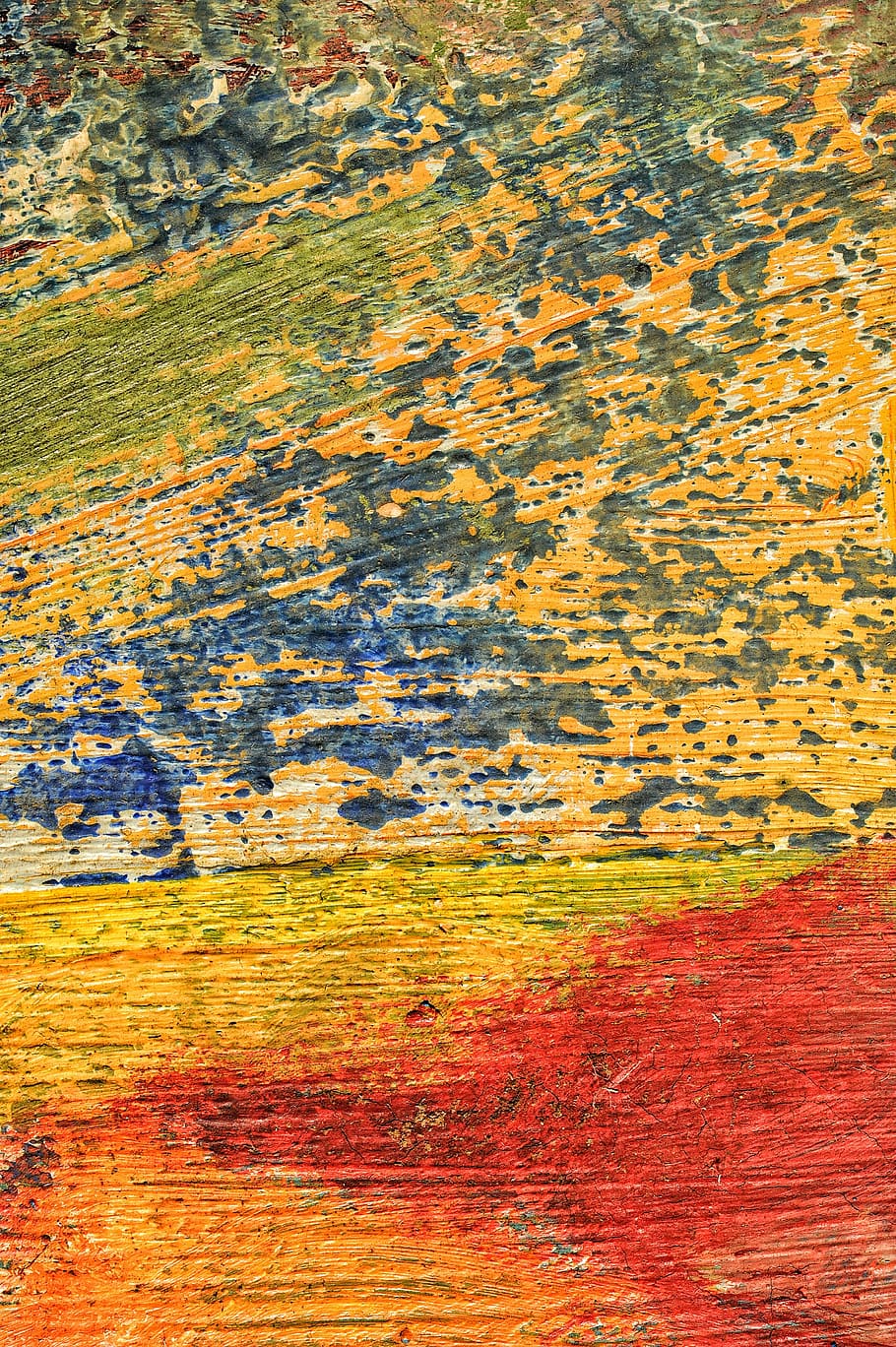 close-up photo of yellow and red painted wall, the framework HD wallpaper