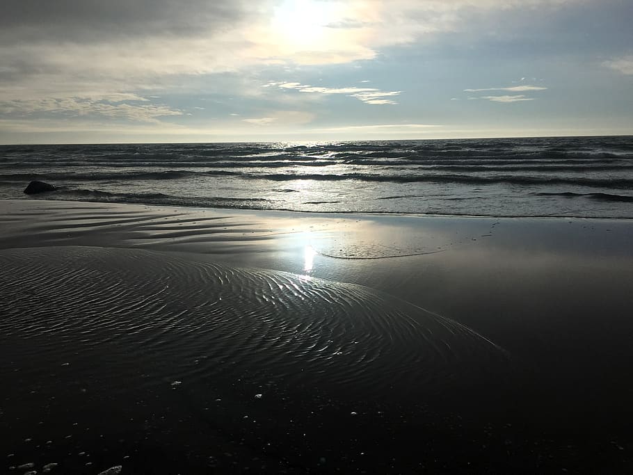 solar, light, beach, sky, water, sea, tranquility, beauty in nature HD wallpaper
