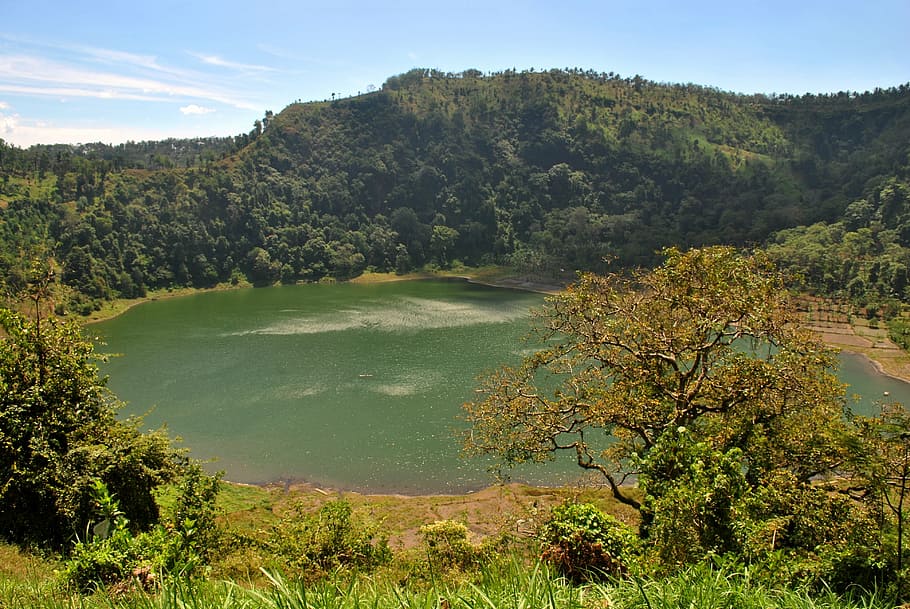 danau, ranu bedali, lumajang, east java, indonesia, lake, panorama HD wallpaper