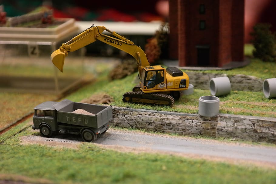 model railroad layout, vasútmodell, models, mode of transportation HD wallpaper