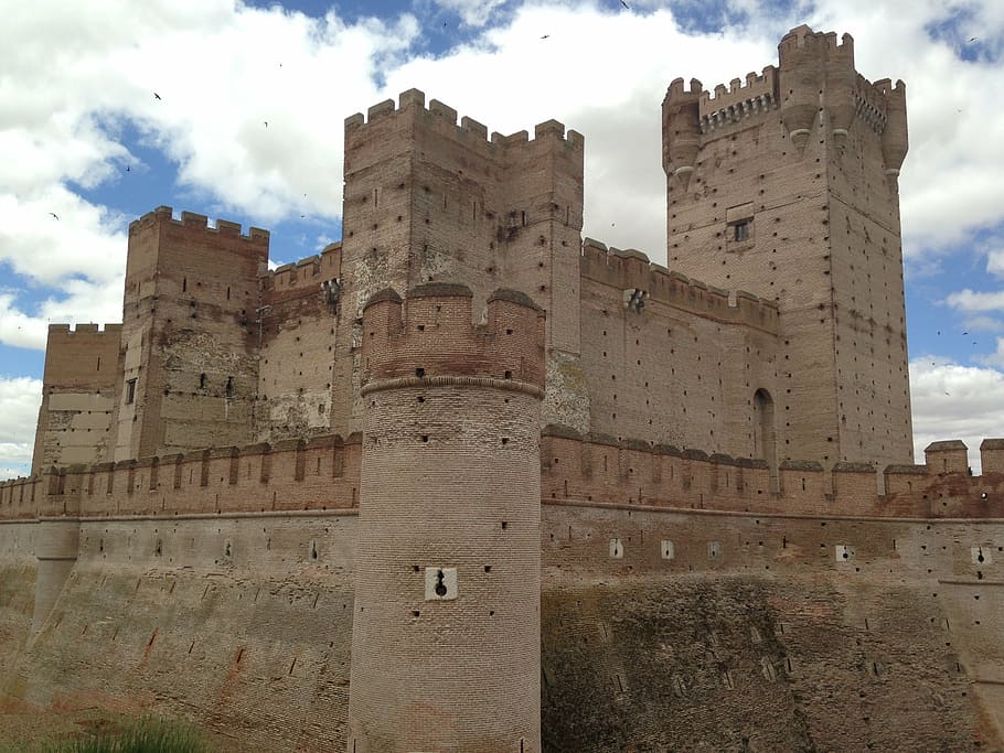 medina, field, castle, mota, medieval, stones, wall, walls, HD wallpaper