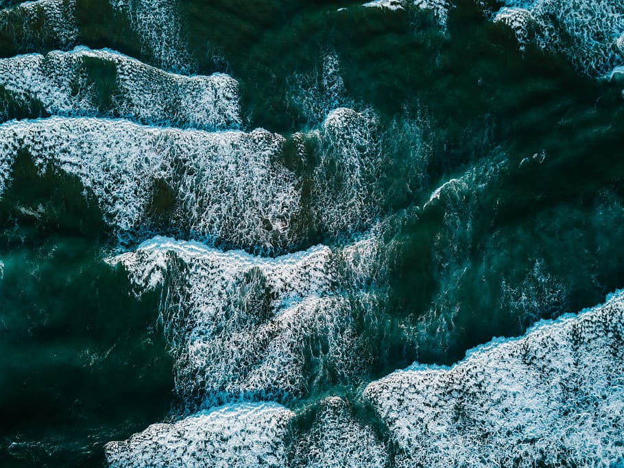 top view photo of body of water, timelapse photography of body of water HD wallpaper