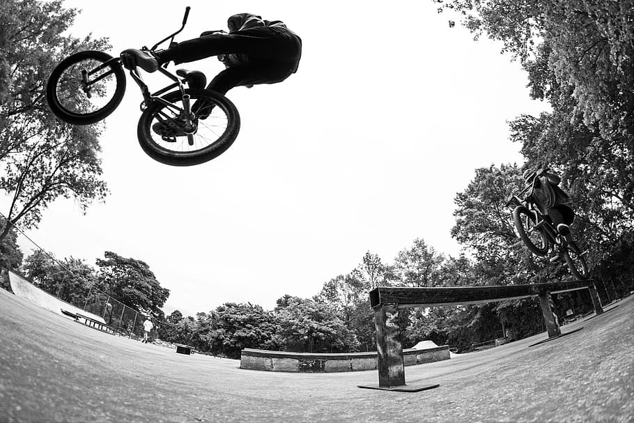low-angle photography of person riding bicycle, Skate, Skateboard