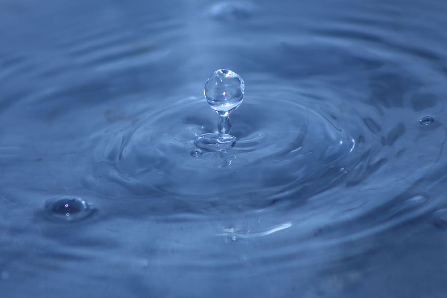 drop, water, single, rippled, motion, splashing, concentric HD wallpaper