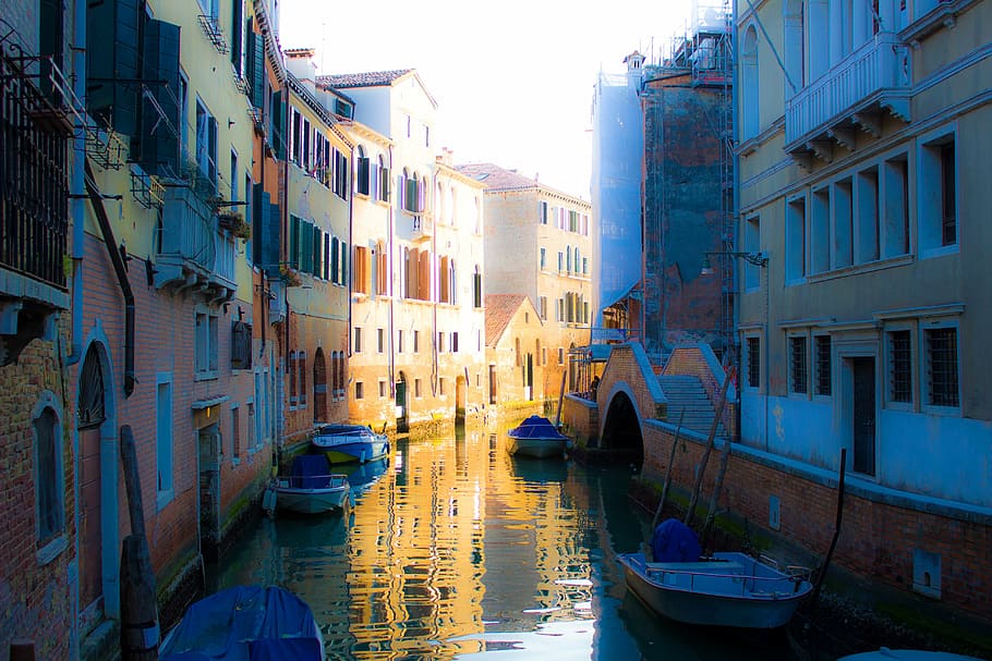 italy, venice, channel, architecture, river, old town, gondola HD wallpaper