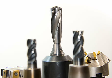 selective focus photography of black drill bits, milling, milling machine HD wallpaper
