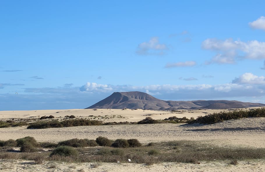 Volcano, Dunes, Desert, Rocks, Lava, sand, nature, landscape HD wallpaper