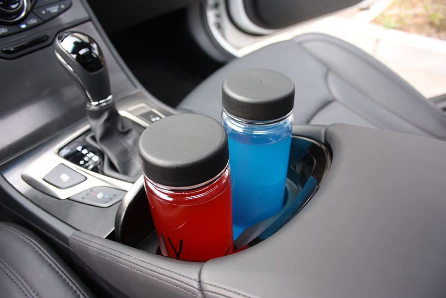 bottle, holder, car, interior, container, liquid, drink, beverage HD wallpaper
