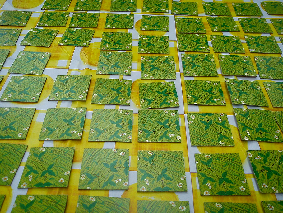Memory, Cards, Play, Squares, green, yellow, grid, arrangement HD wallpaper