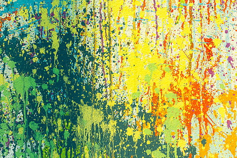 abstract painting, paint splashes, drop, color, liquid, artistic HD wallpaper