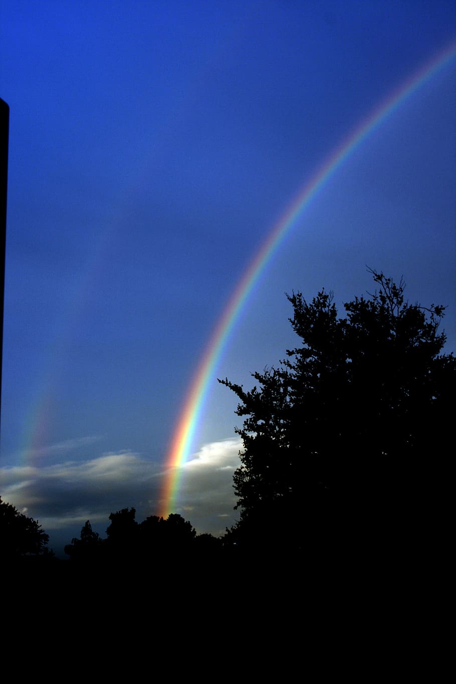 rainbow, sky, tree, beauty in nature, scenics - nature, tranquility HD wallpaper