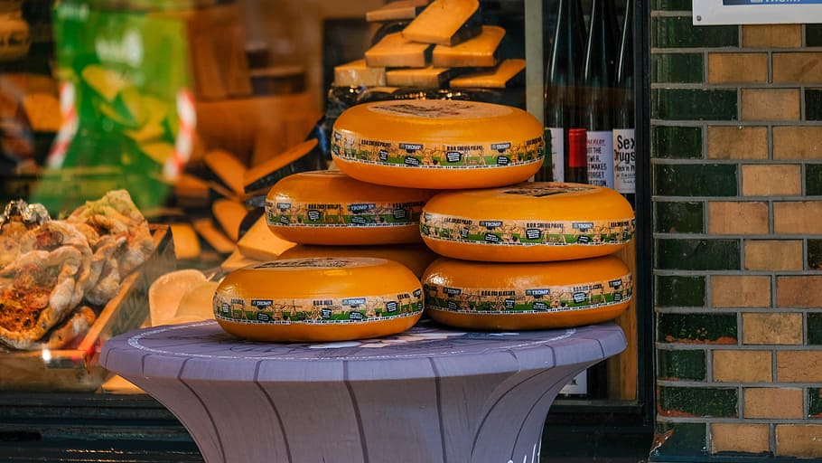 gouda, cheese, amsterdam, holland, food, eat, cheese loaf, dutch cheese, HD wallpaper