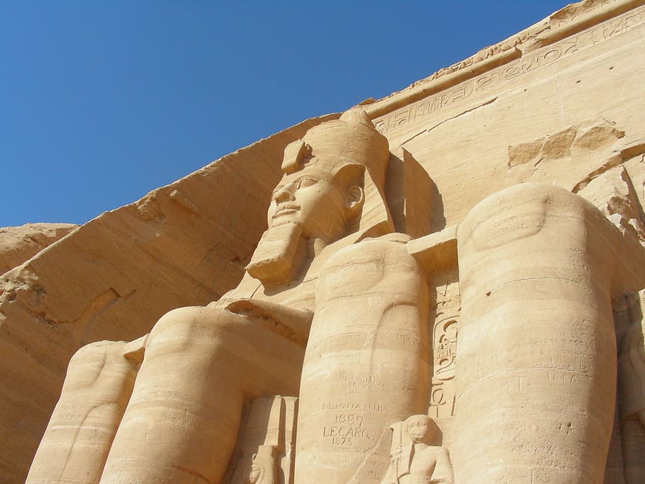 Egypt landmark, abu simbel, pharaohs, temple, old, ramses, travel destinations, HD wallpaper