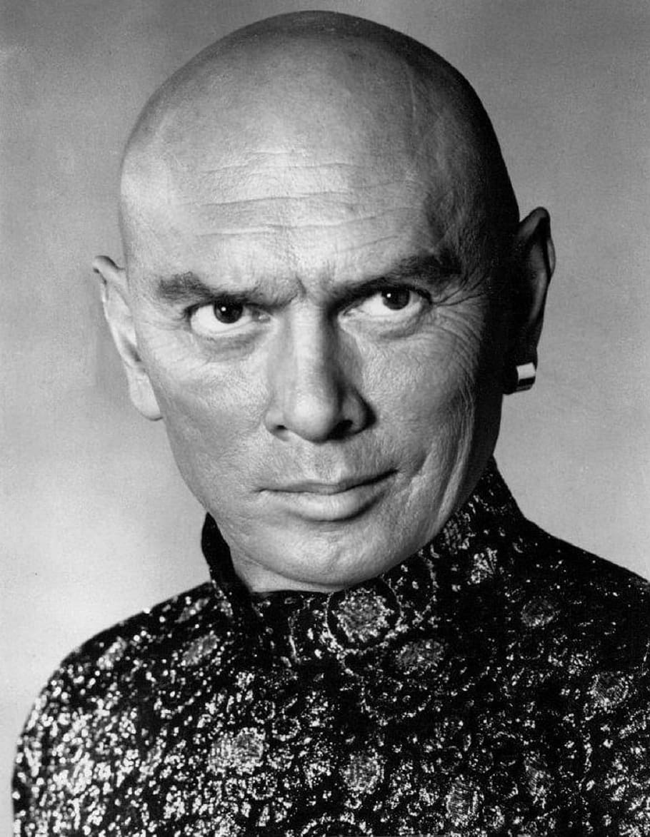 men's black and gray close-neck shirt, Yul Brynner, Actor, Film