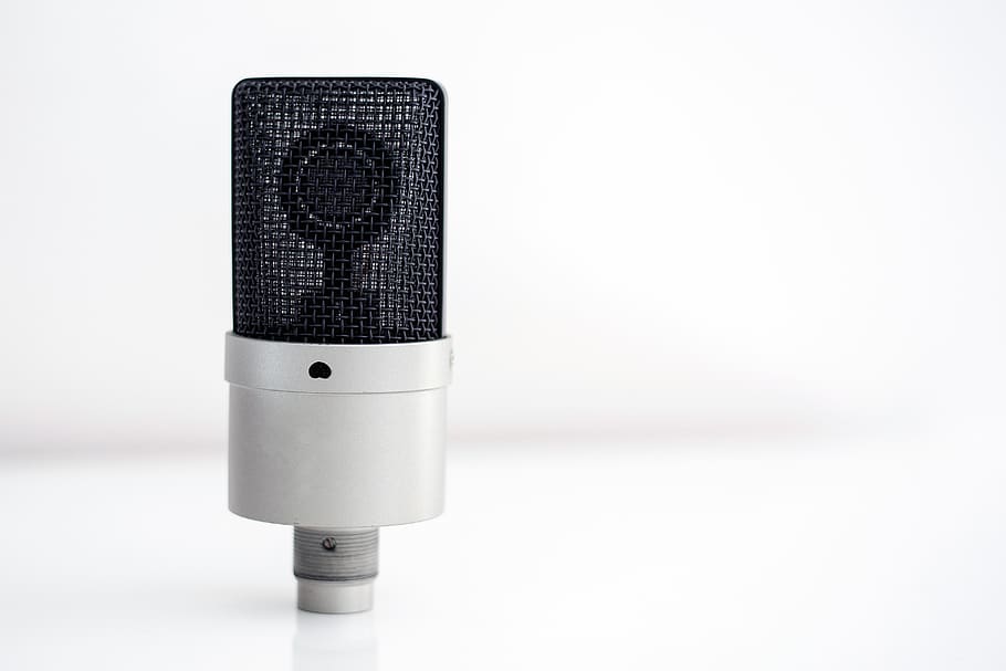 microphone, studio microphone, condenser, sound, music, audio, HD wallpaper