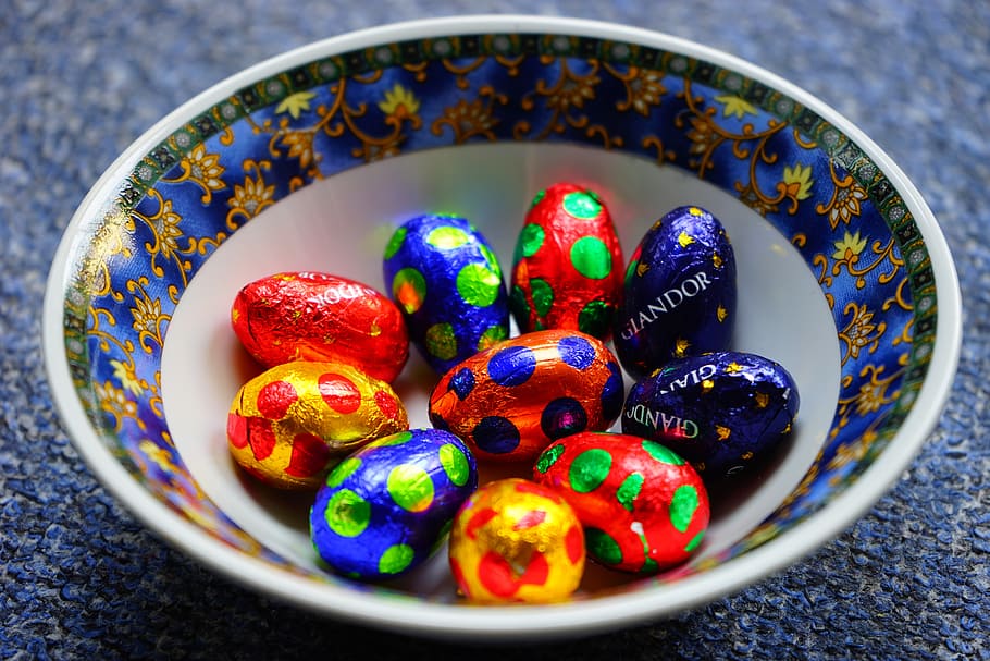 easter, easter eggs, colorful, chocolate eggs, multi Colored HD wallpaper