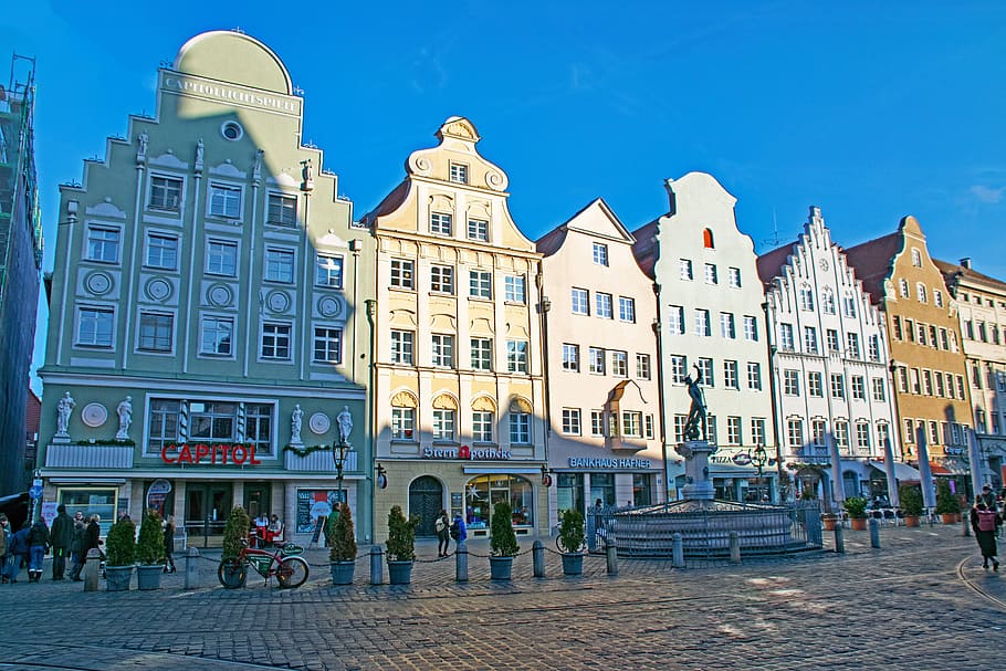 Augsburg, Bavaria, Germany, Swabia, old town, moritzplatz, places of interest, HD wallpaper